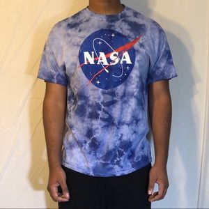 Blue NASA Acid Wash Tee
